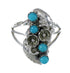 Genuine Sterling Silver Turquoise Ring Size 8-1/2 FX90902
